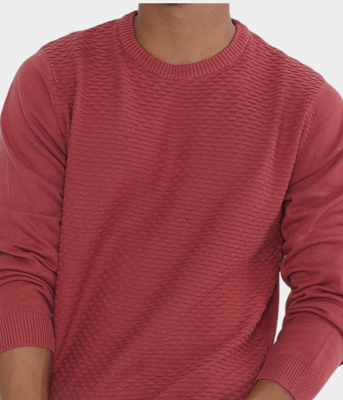 Mens Structured Knitted Cotton T shirt