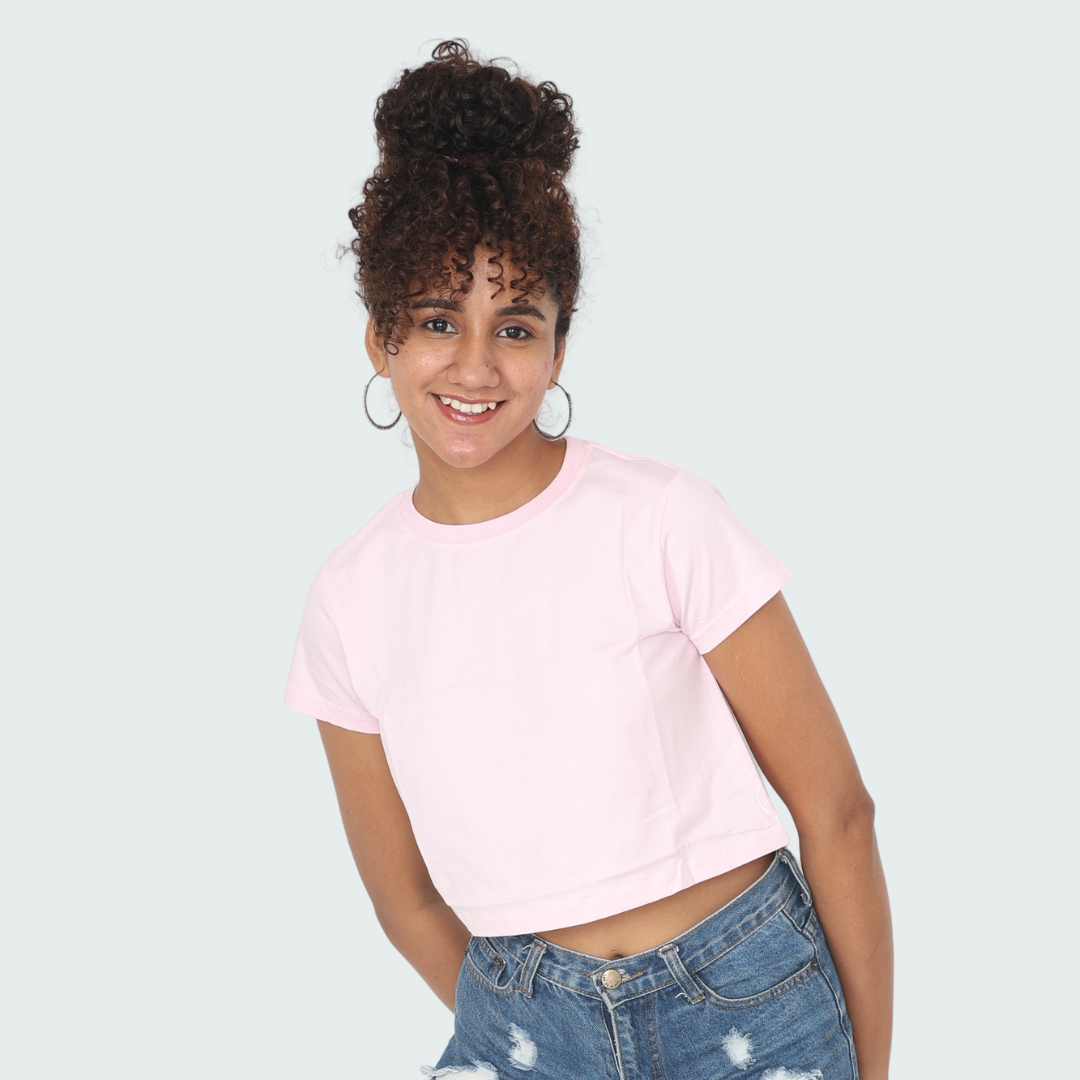 Pink Crop Top / WOMENS Regular T-Shirts