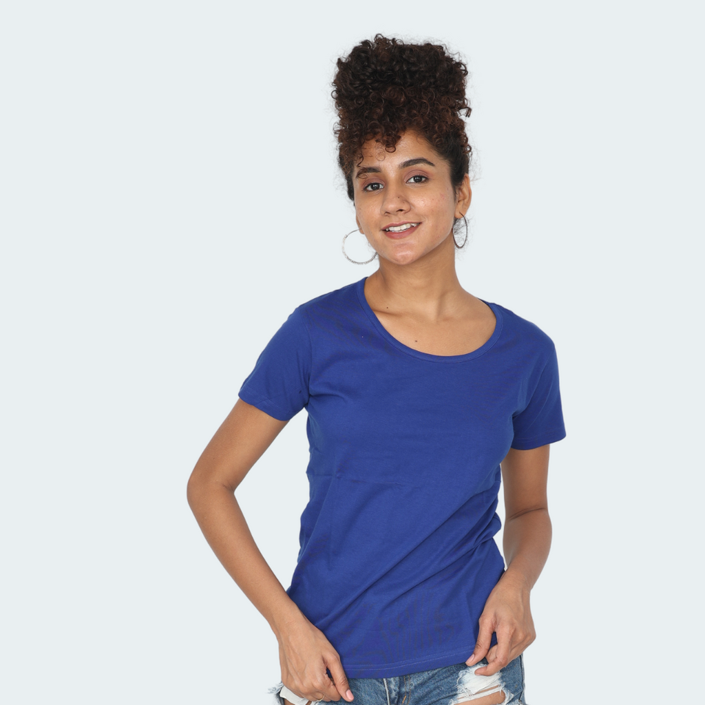 Blue Plain Top / WOMENS Regular T-Shirts