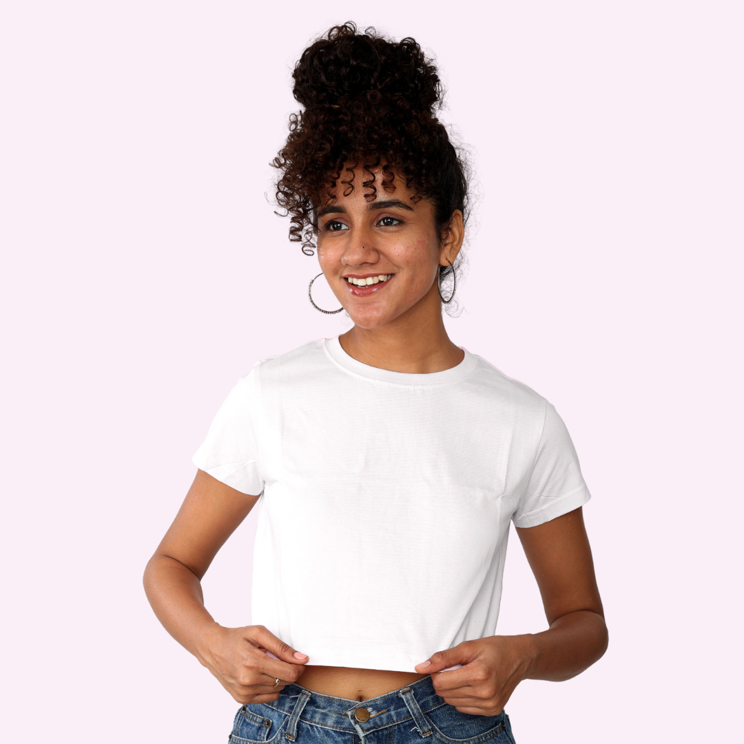 White Crop Top / WOMENS Regular T-Shirts