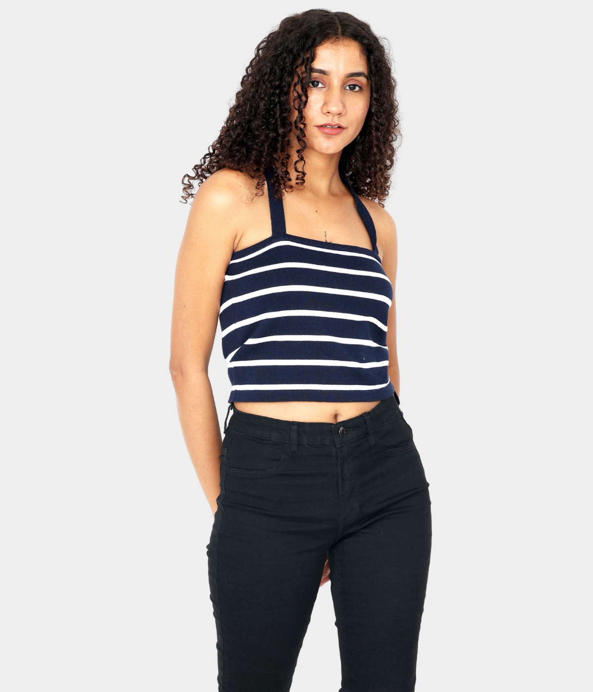 Navy with White Stripes Vest
