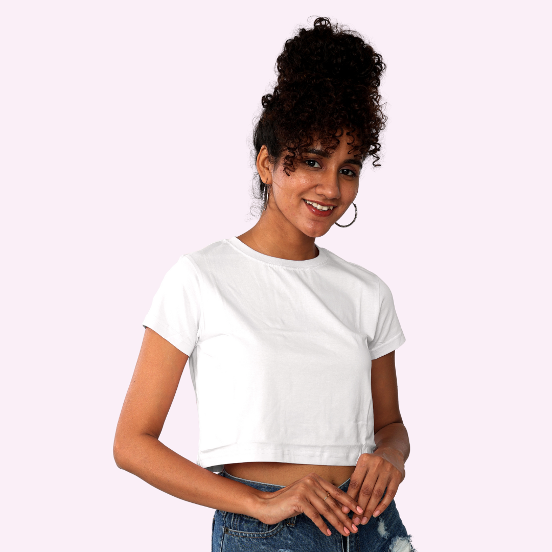 White Crop Top / WOMENS Regular T-Shirts