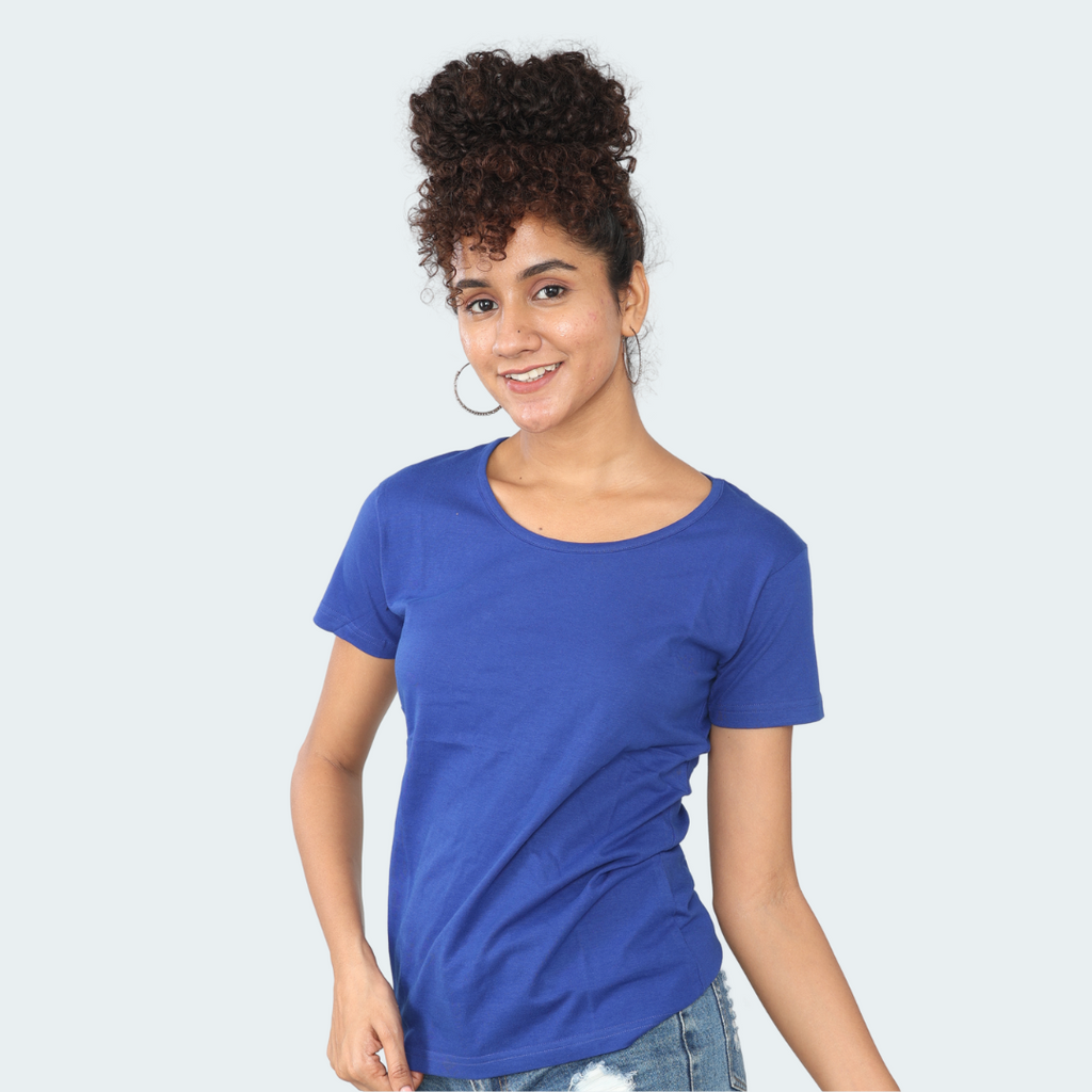 Blue Plain Top / WOMENS Regular T-Shirts