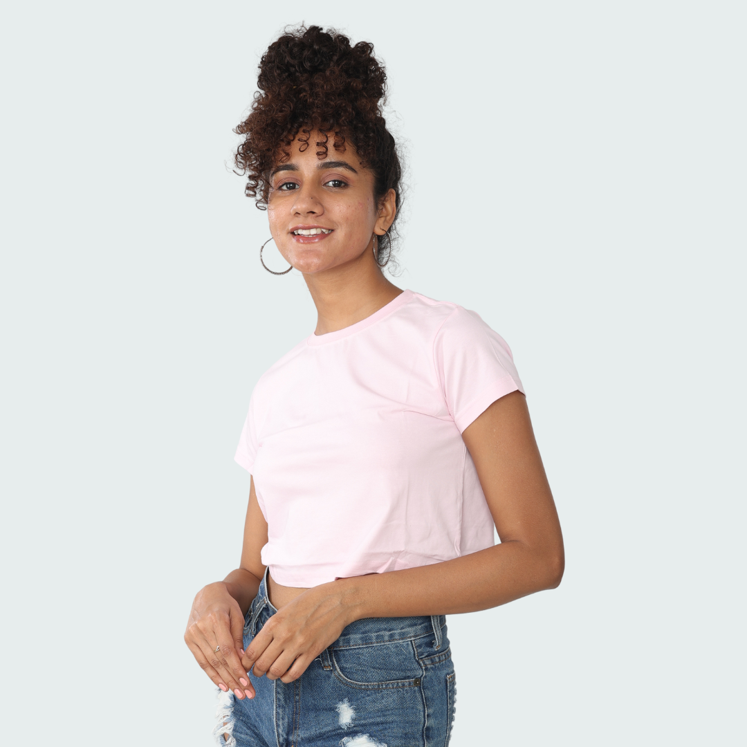 Pink Crop Top / WOMENS Regular T-Shirts
