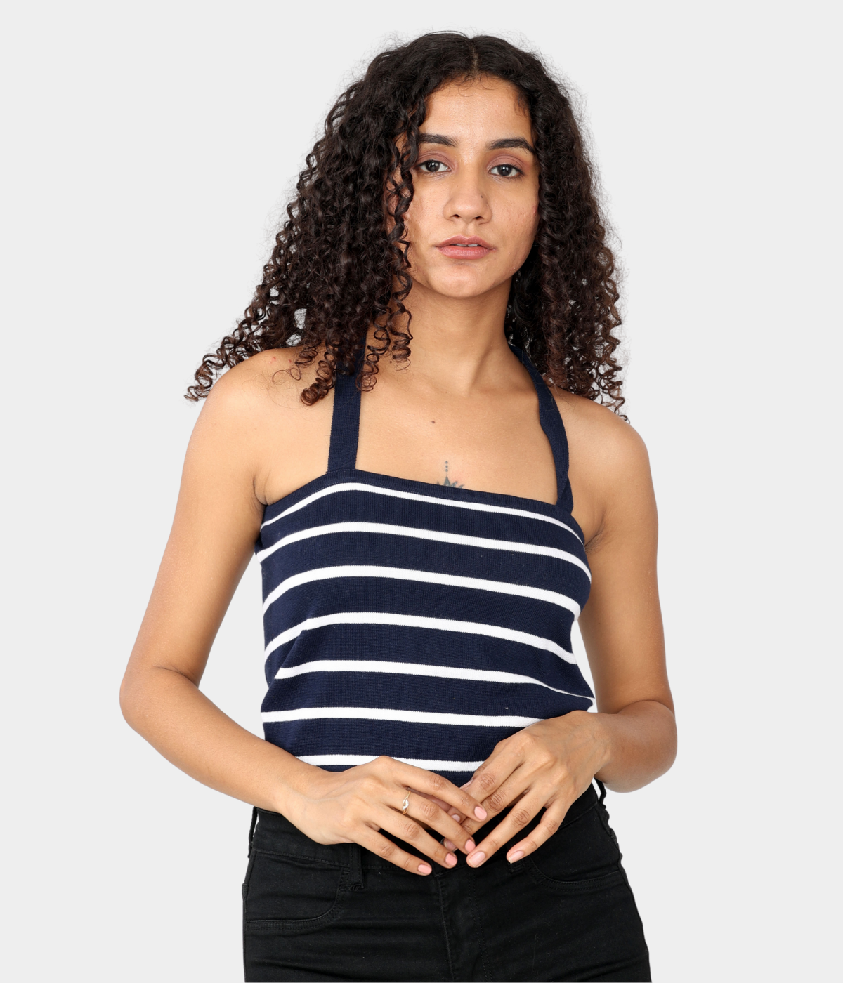 Navy with White Stripes Vest
