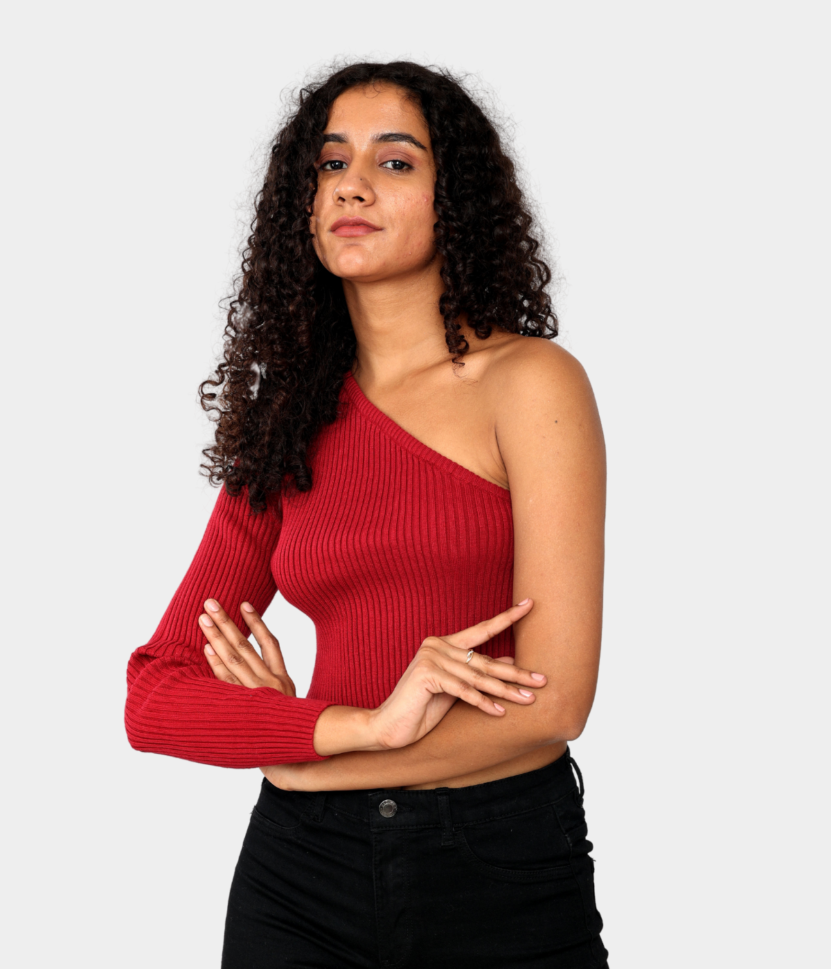 Maroon Side Sleeve Knitted T-Shirt