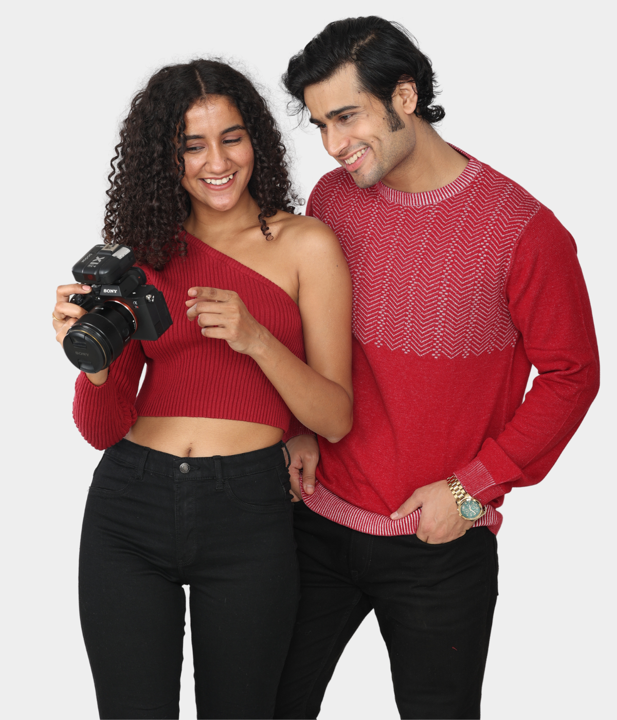 Maroon Structured Knitted T-Shirt