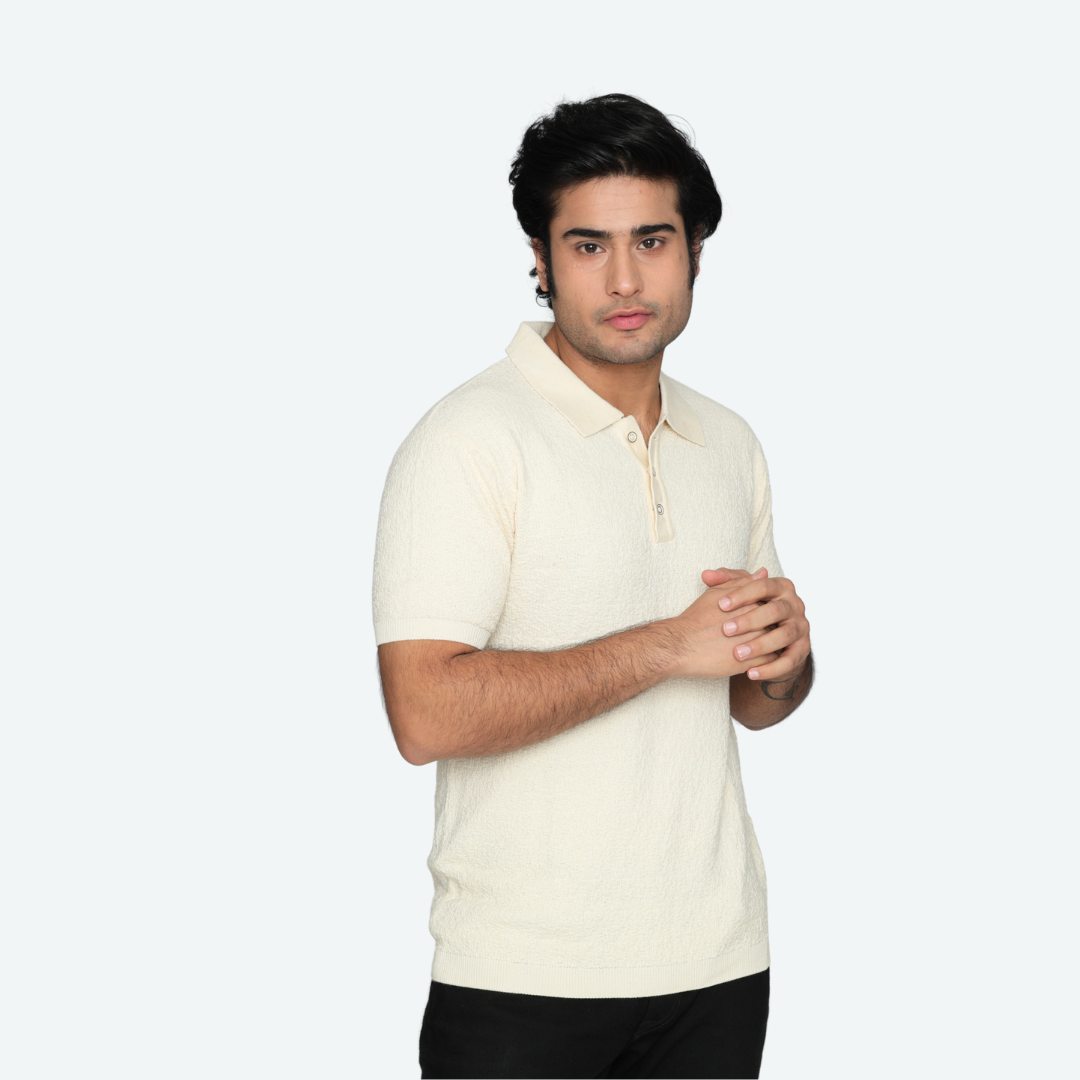 Mens Polo Knitted Cotton