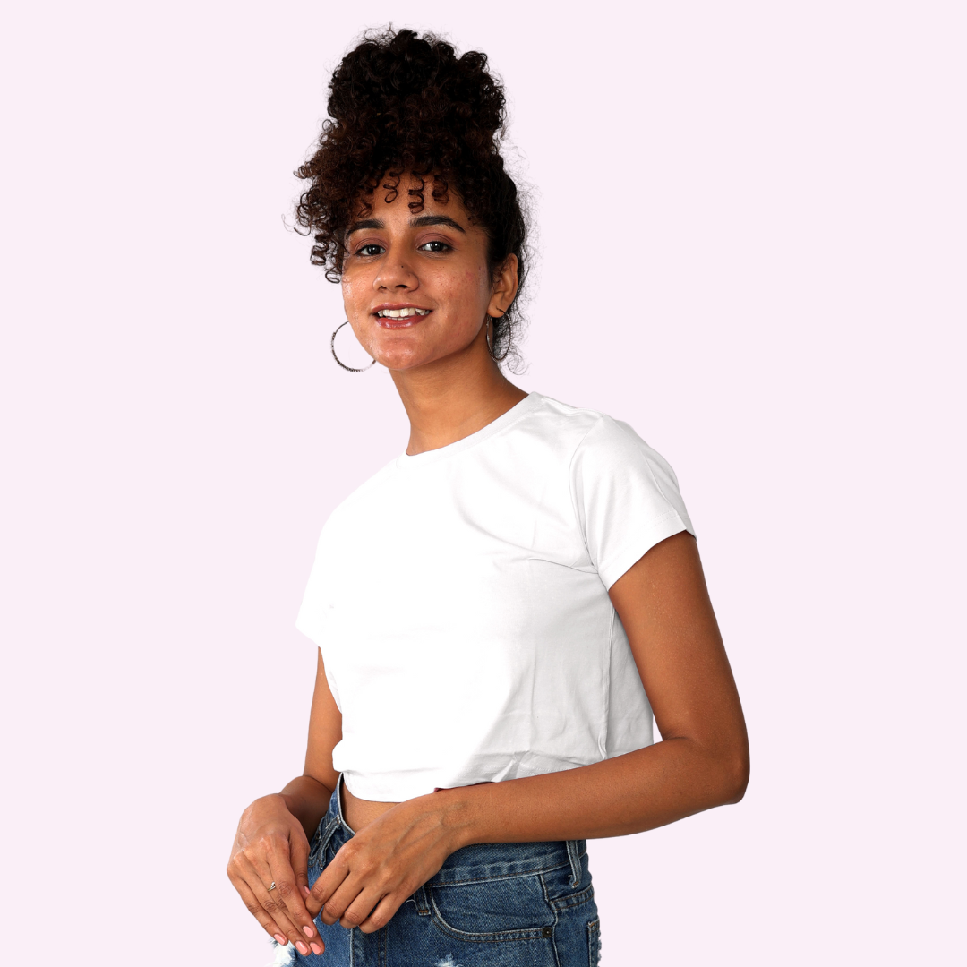 White Crop Top / WOMENS Regular T-Shirts