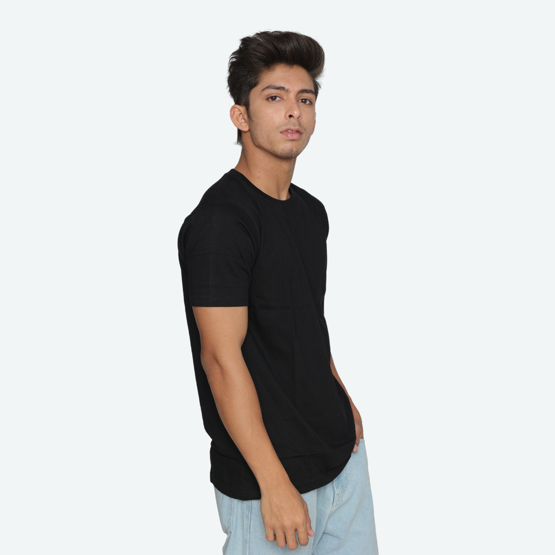 Black Plain T Shirt
