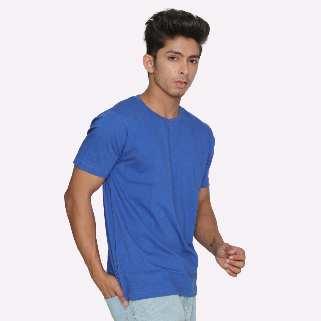Blue Plain T Shirt