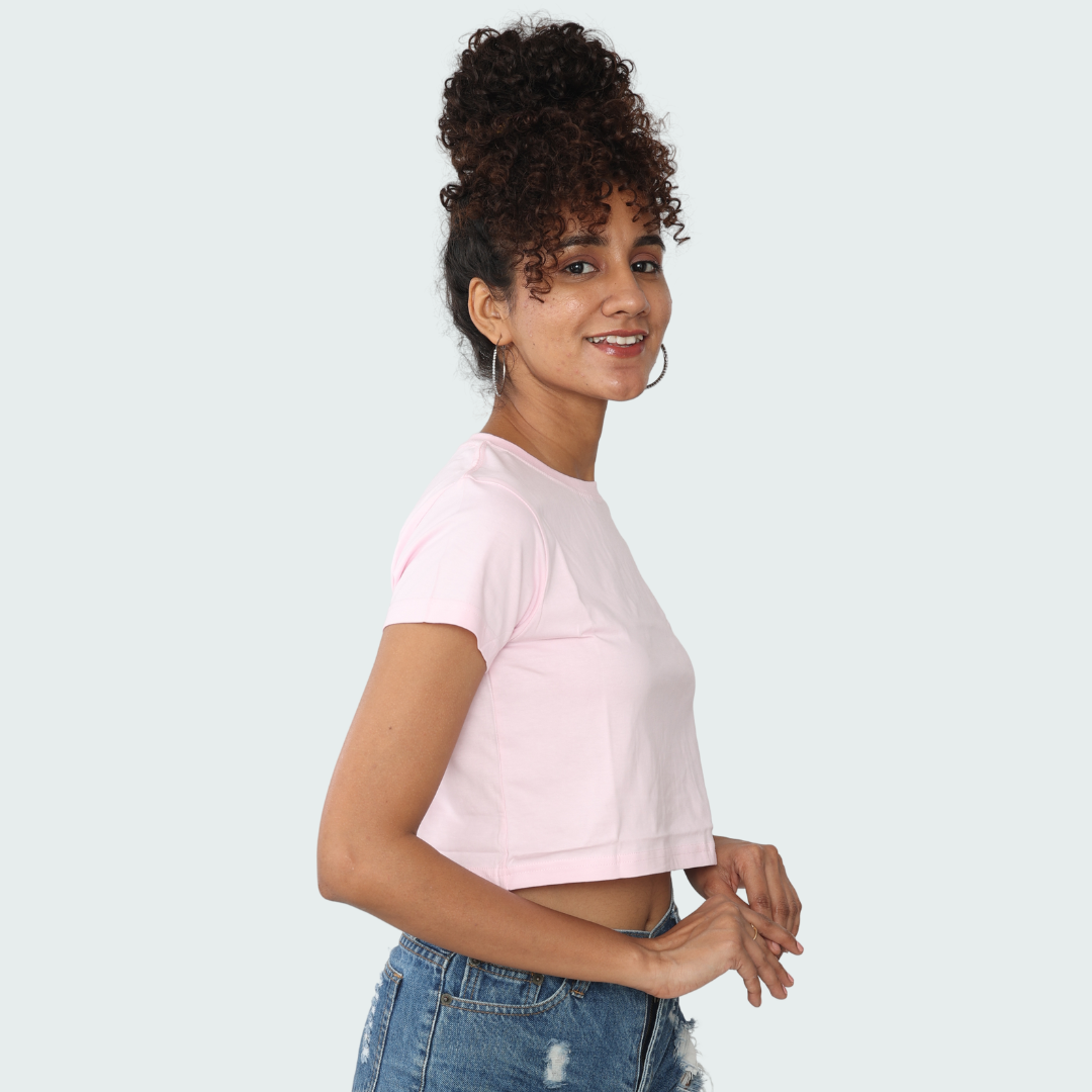 Pink Crop Top / WOMENS Regular T-Shirts
