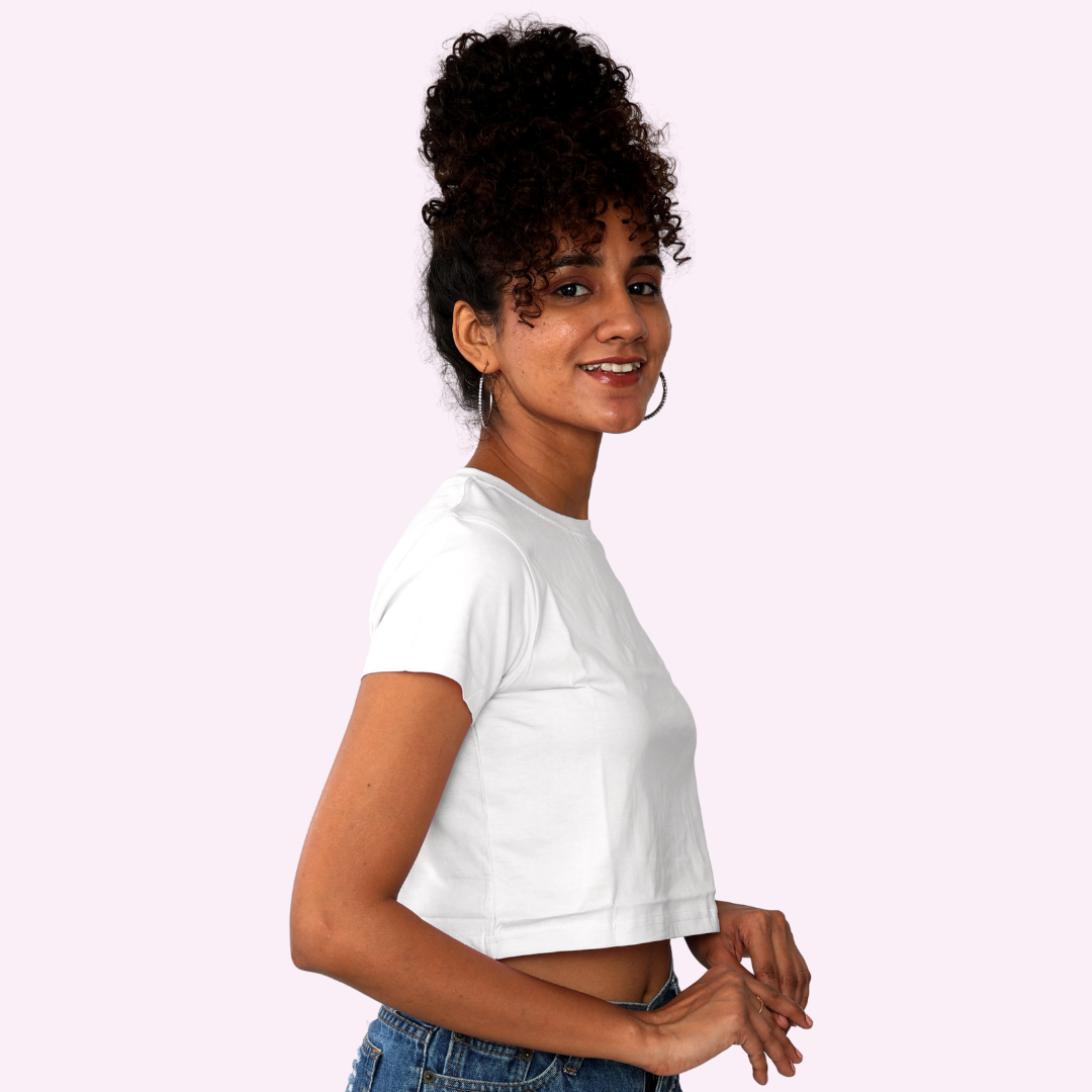 White Crop Top / WOMENS Regular T-Shirts