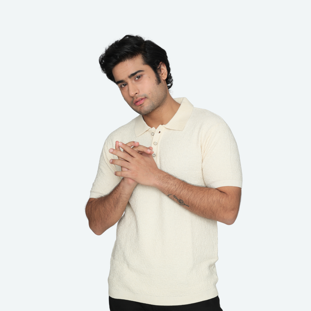 Mens Polo Knitted Cotton