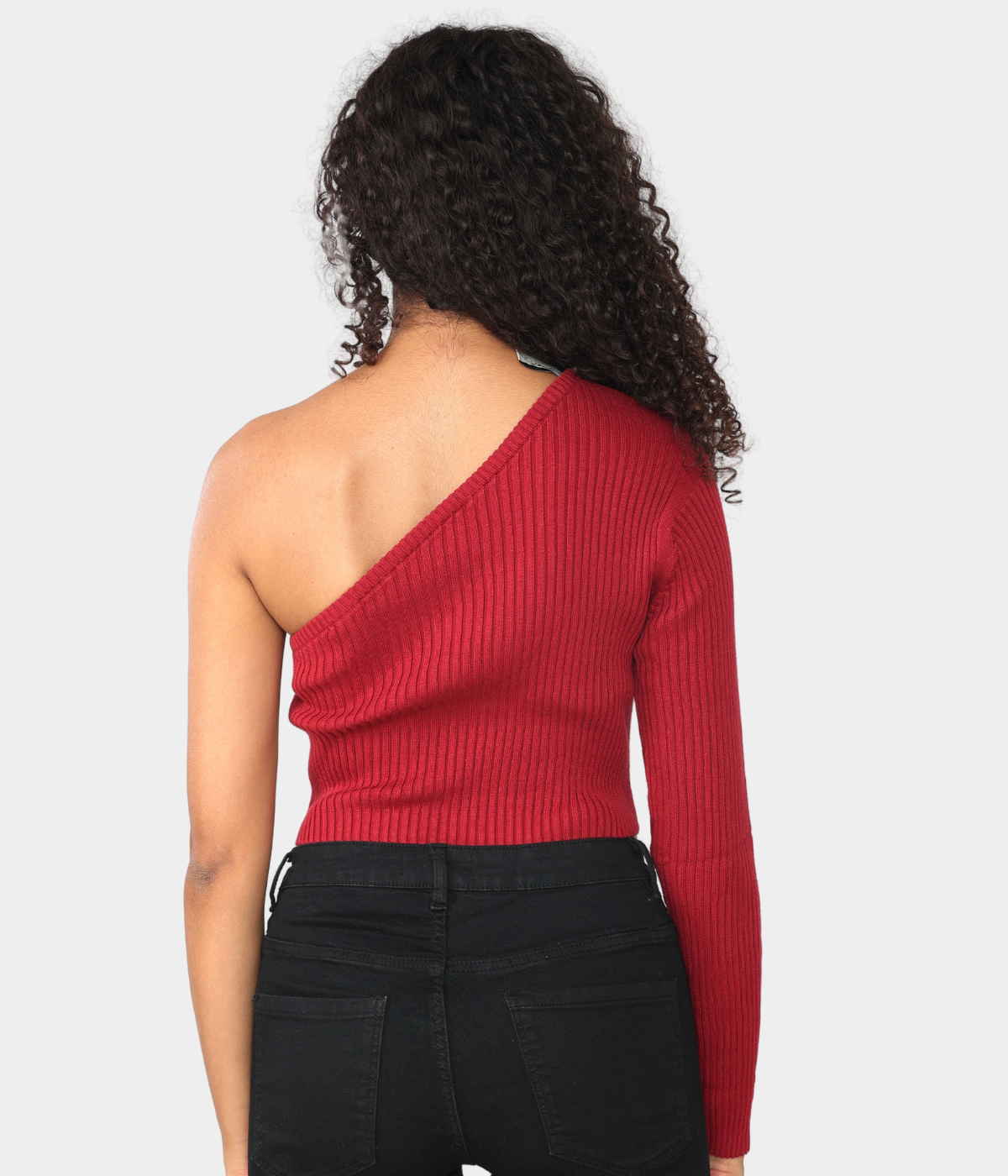 Maroon Side Sleeve Knitted T-Shirt