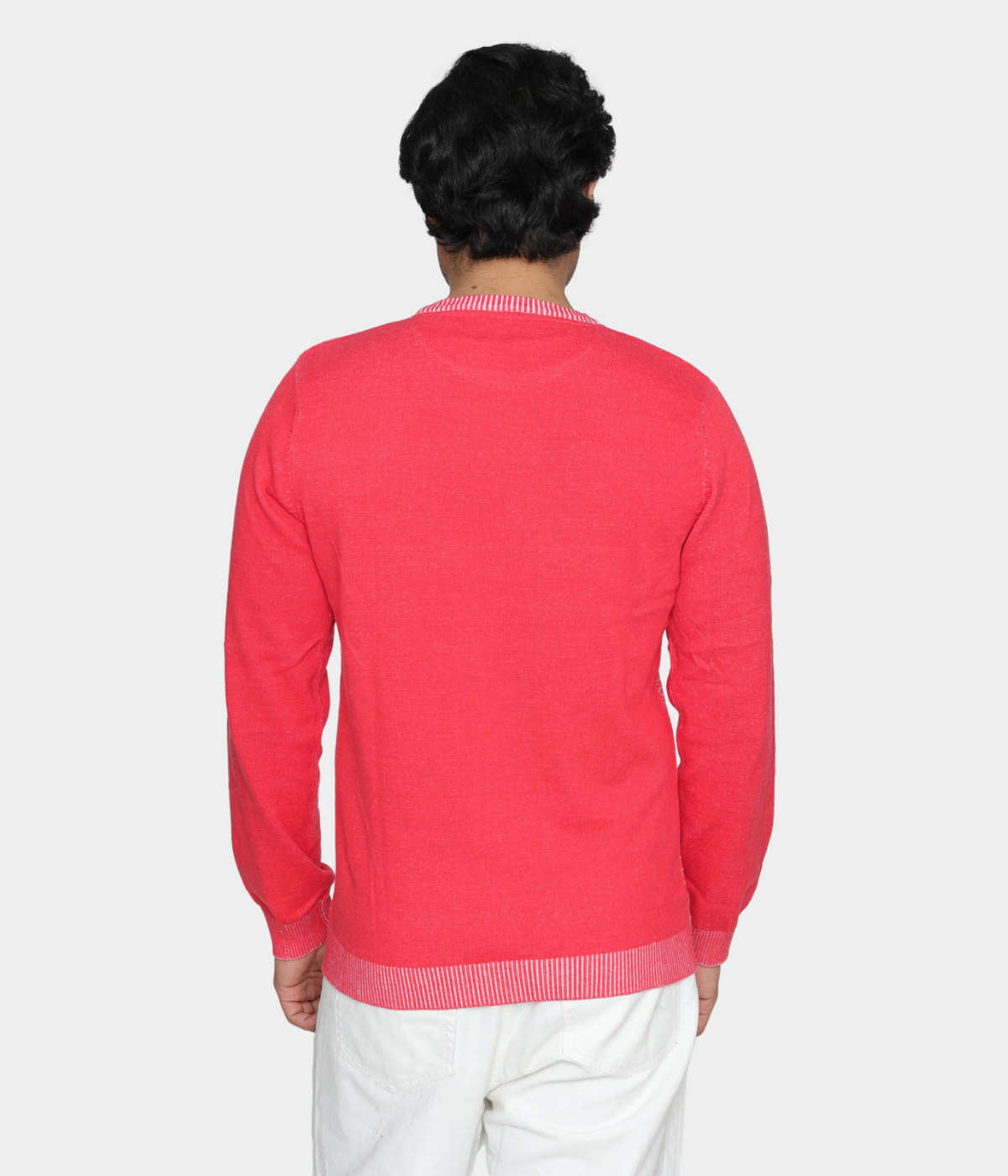 Red Denim finished Cotton knitted T-shirt