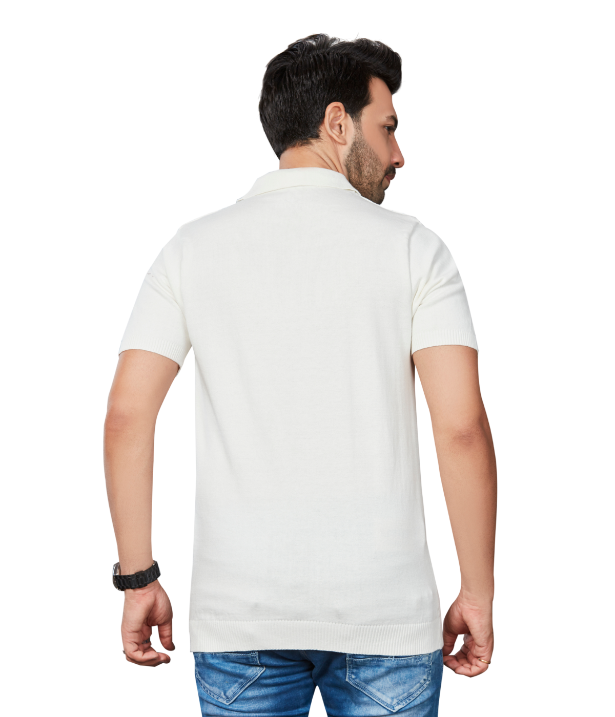 Off-White Structured Knitted Cotton T-Shirt