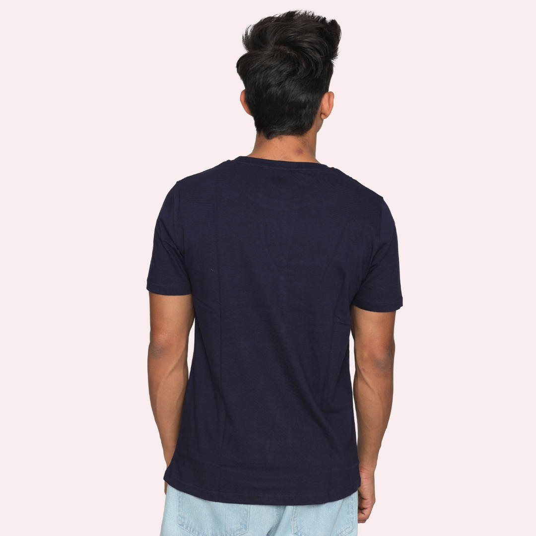 Men's Navy Blue Plain T Shirt