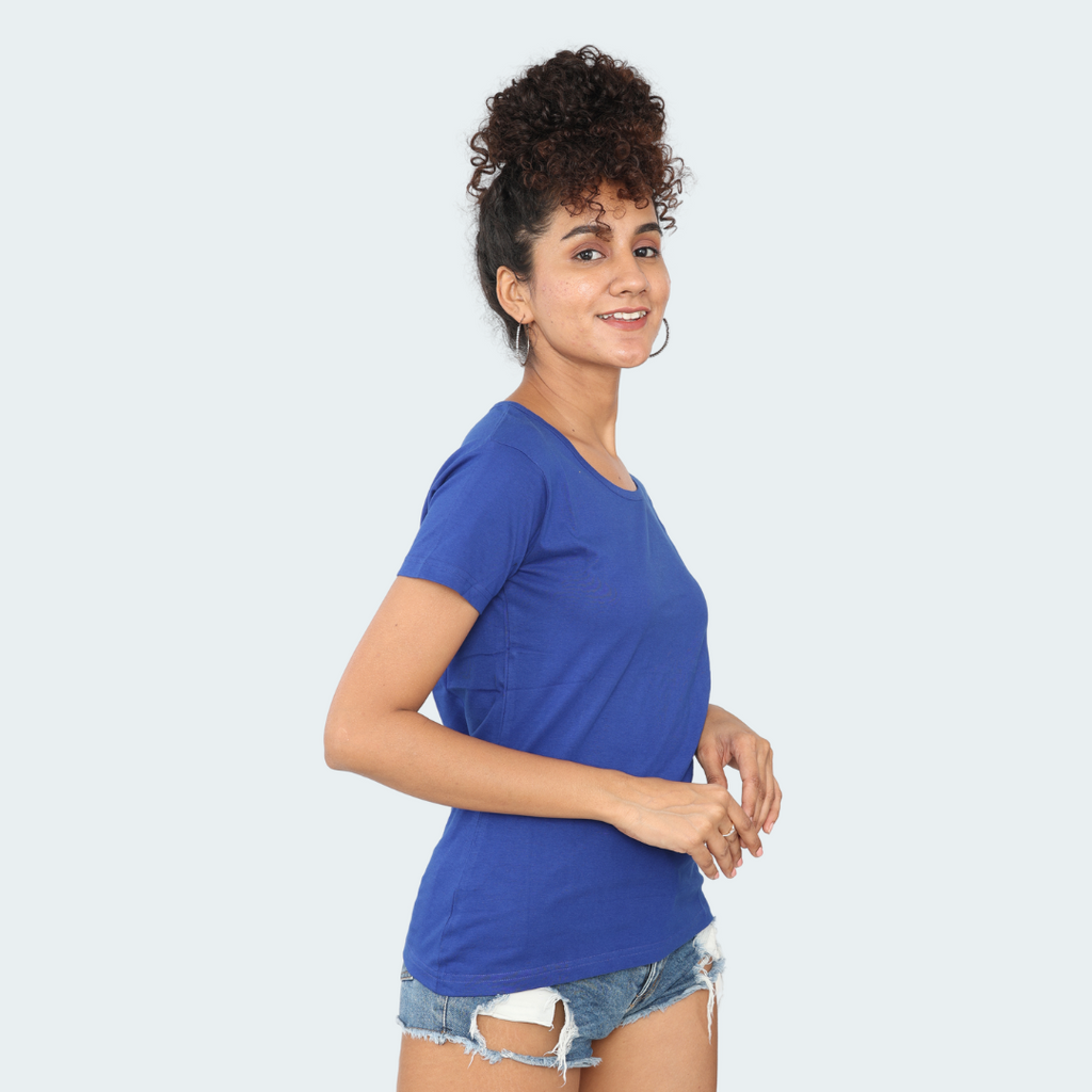 Blue Plain Top / WOMENS Regular T-Shirts