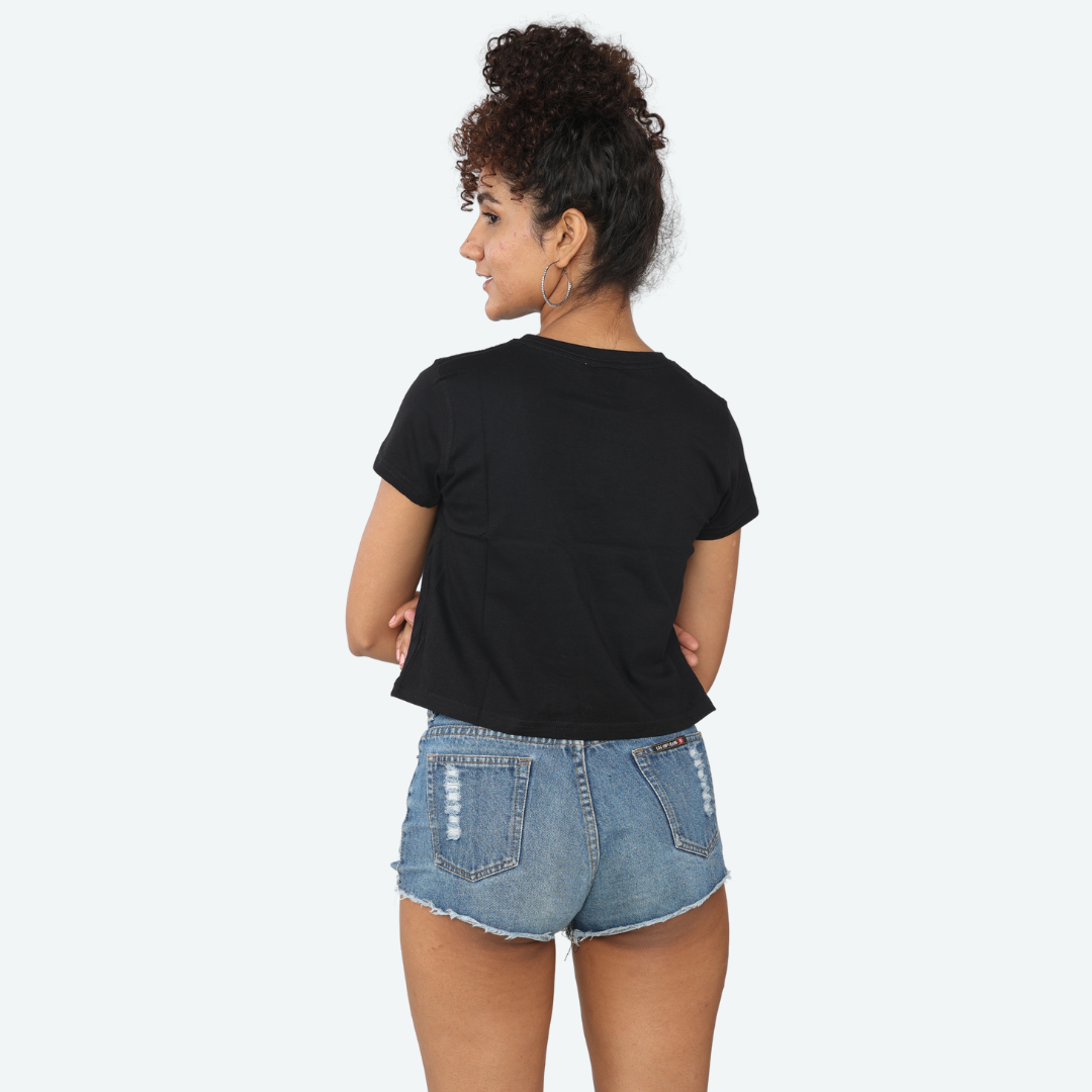 Black Crop Top / WOMENS Regular T-Shirts