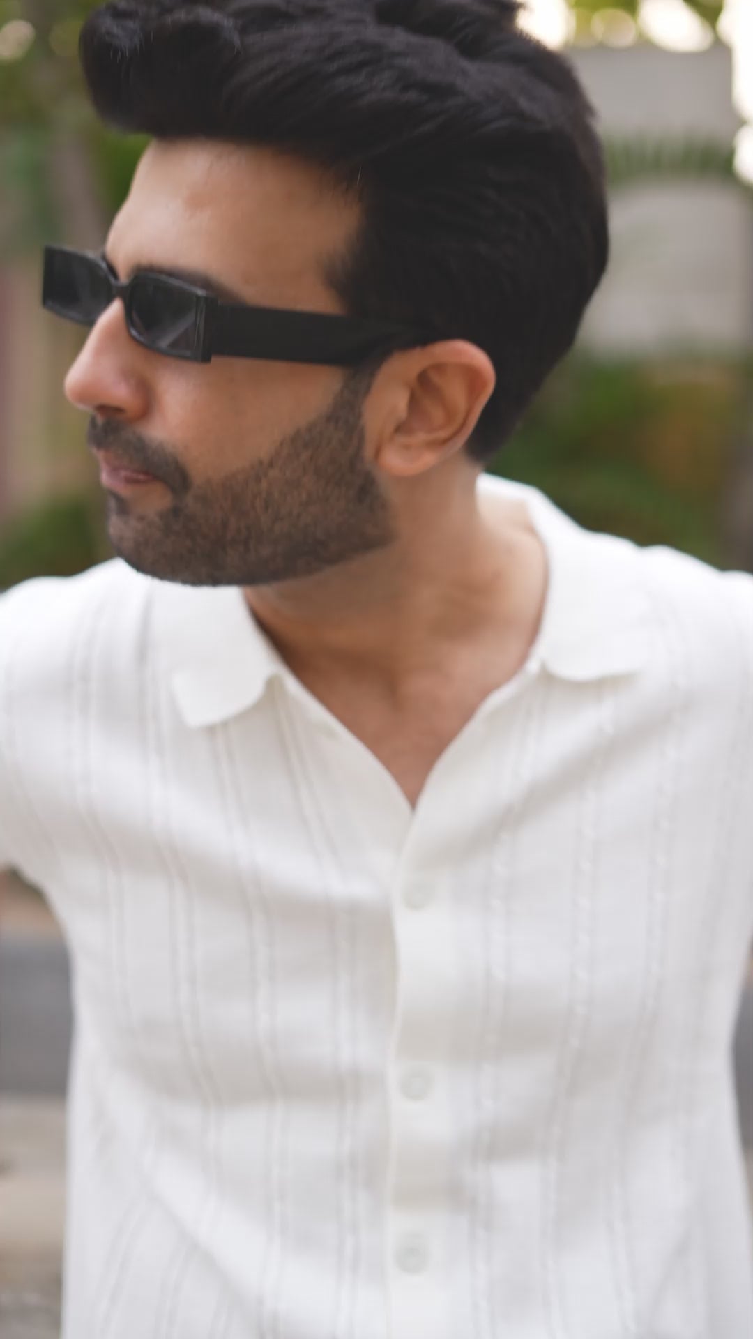 OFF White Knitted Cotton Shirt