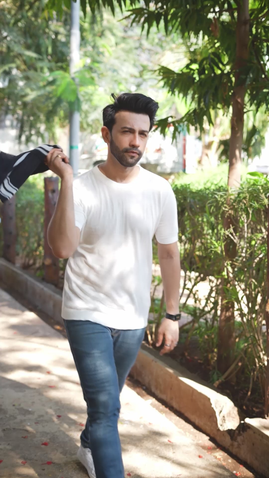 Off-White Single Ply Knitted Cotton T-Shirt